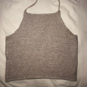 Brandy Melville Cream Knit Halter Top